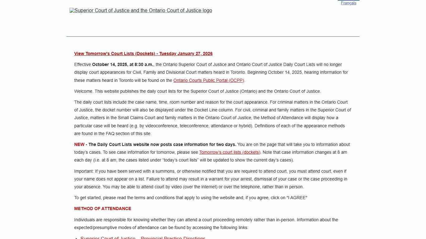 Home - Daily Court Lists